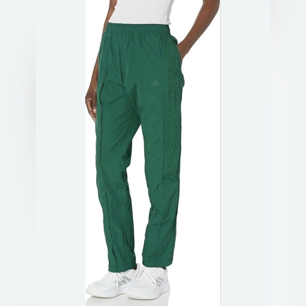 Adidas Green Tiro Snap Button Women's Windbreaker Sweatpants XS Retro Colorblock